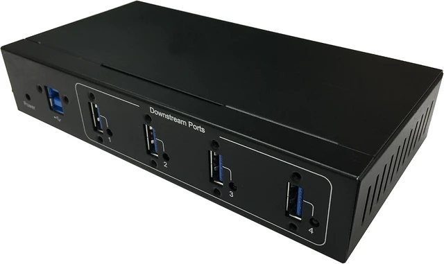 Alt view image 4 of 7 - 4-Port USB 3.0 Mountable Industrial Hub with Screw Locked USB 3.0 Cable