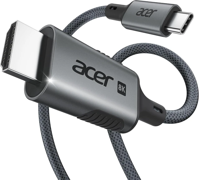 Alt view image 6 of 7 - Acer 4-in-1 USB C Hub bundel with USB C to HDMI 2.1 Cable 6.6FT (8K@60Hz 4K@240Hz)