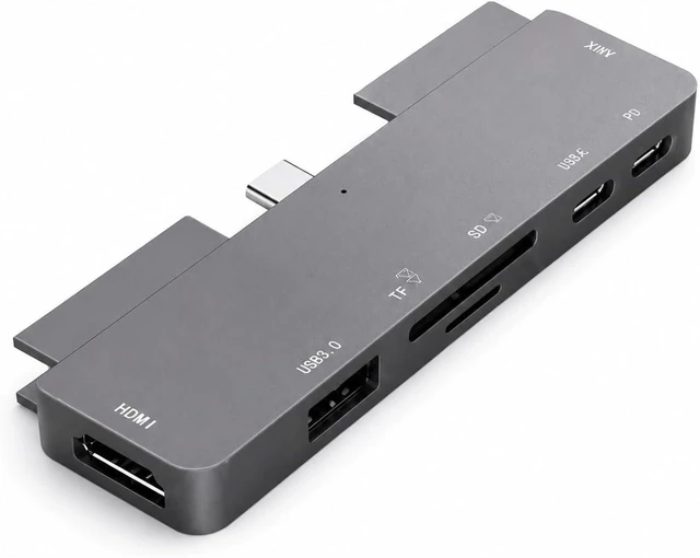 Main image of 7-in-1 USB-C Hub for iPad Pro, Adapter with 4K HDMI, 60W PD Charging, USB-C Data, USB-A 3.0, SD/TF Card Reader, 3.5mm Audio Jack, for iPad Pro 2021/2020/2018 11"/12.9", iPad Air 4/5