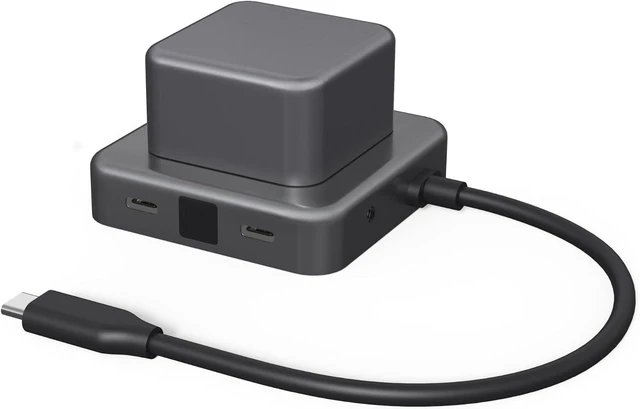 Main image of Xoopar - 7 in 1 Multi Port Charging Hub without Tangling Quick Charge 100W with 7 USB A Ports - USB C - HDMI - Audio Compatible Smartphone and Computer - CUBBI Black