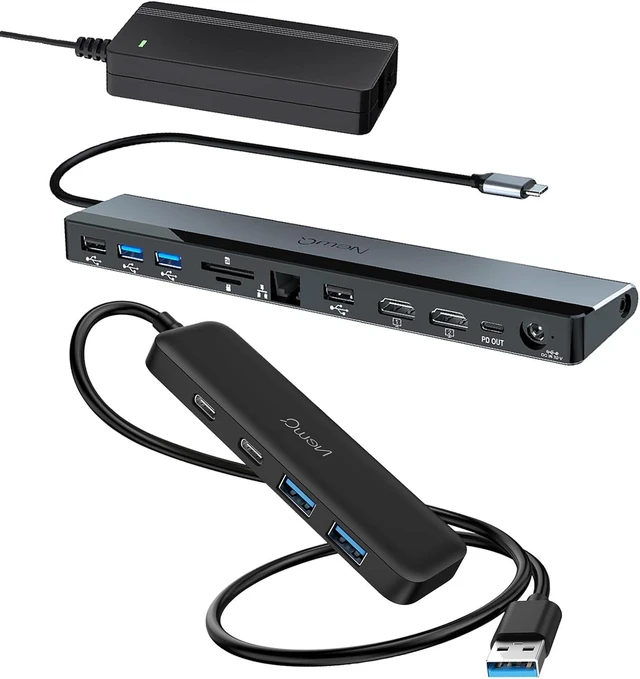 Main image of USB C Docking Station and USB HUB with Long Cable