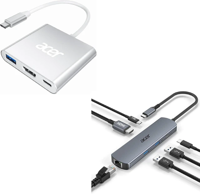 Main image of acer USB C to HDMI Adapater Bundle with 6 in 1 USB C Hub