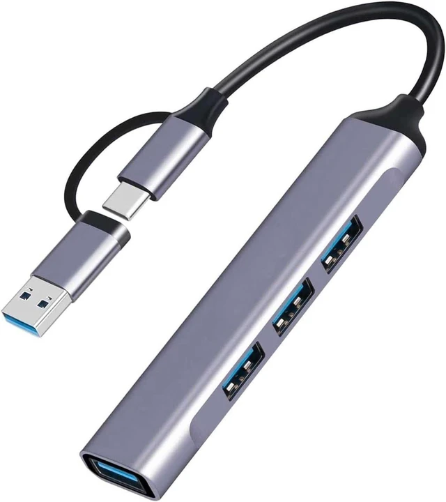 Main image of USB C Adapter 4-in-1 Hub USB-A USB C to USB-A Converter Compatible with OnePlus Pad 3 (2025), USB Splitter