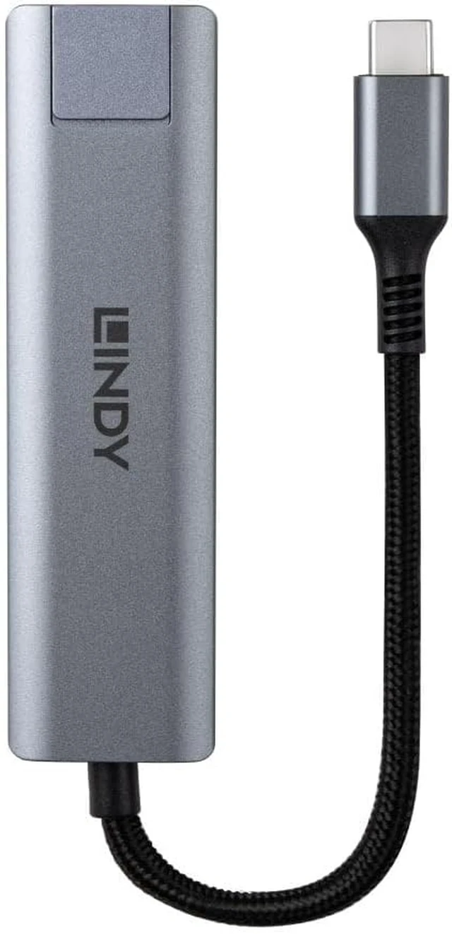 Alt view image 4 of 5 - Lindy 43422 USB 3.2 Gen 2 Type C Hub & Gigabit Ethernet Converter