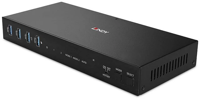 Main image of Lindy 39314 USB 3.0 KVM Switch, Dual Head HDMI 4K60 Dual Port