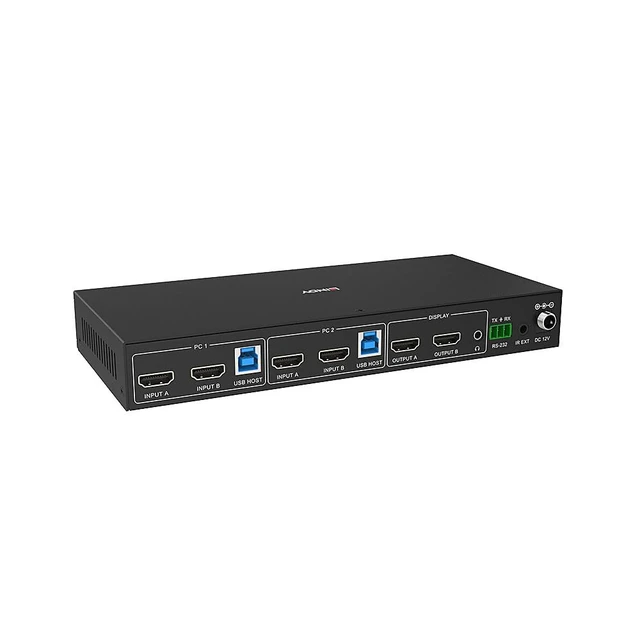 Alt view image 2 of 4 - Lindy 39314 USB 3.0 KVM Switch, Dual Head HDMI 4K60 Dual Port