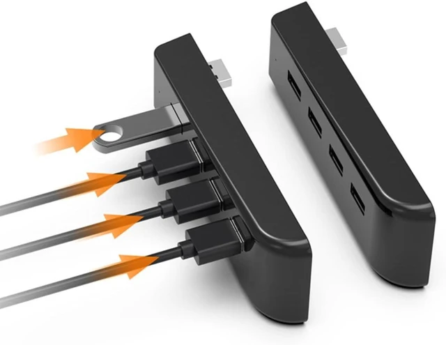 Alt view image 5 of 7 - OSALADI 3pcs Professional USB Hub Ports Expansion Compatible Game Console Docking Station Easy Use