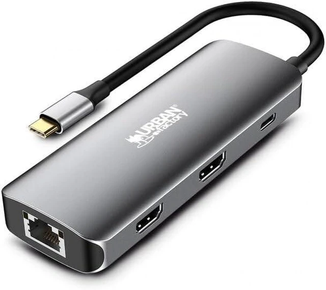 Alt view image 2 of 5 - Urban Factory USB-C Hub MHC55UF Grey
