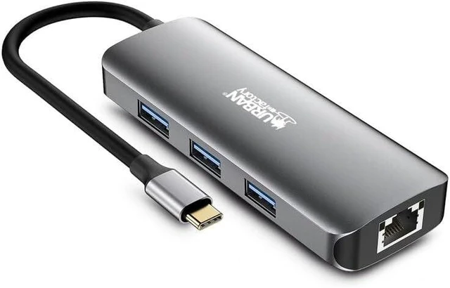 Alt view image 4 of 5 - Urban Factory USB-C Hub MHC55UF Grey