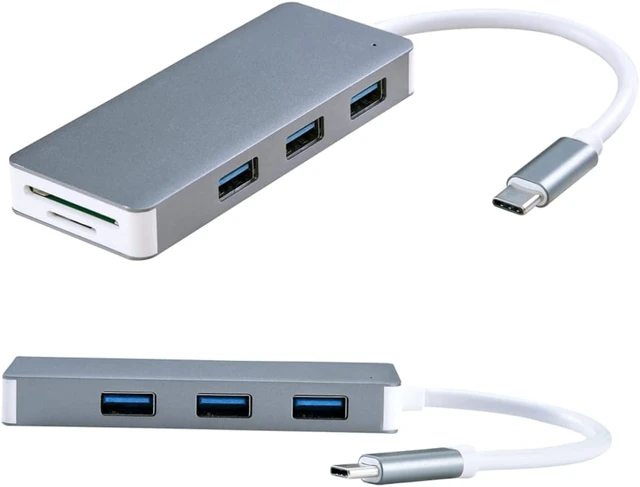 Alt view image 6 of 7 - Gadpiparty 3pcs Single USB Hub Type- Lightweight Portable for Laptops Compatible Grey for and Work