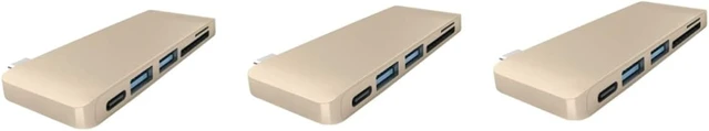 Alt view image 6 of 7 - Gadpiparty 3pcs Type-c USB Hub Adapter Supply Dual USB Ports and Card Reader Finish Compatible Type- Like and