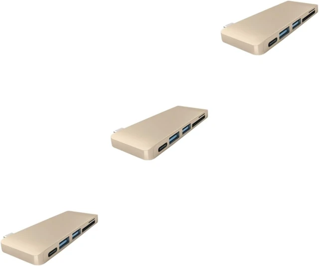 Alt view image 7 of 7 - Gadpiparty 3pcs Type-c USB Hub Adapter Supply Dual USB Ports and Card Reader Finish Compatible Type- Like and