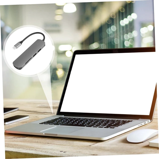 Alt view image 3 of 7 - OSALADI 2pcs USB Type- Adapter USB Hub for Laptop and Phone High-Speed Data to Compact Design for Expansion