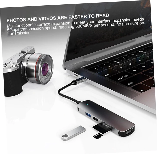 Alt view image 7 of 7 - OSALADI 2pcs USB Type- Adapter USB Hub for Laptop and Phone High-Speed Data to Compact Design for Expansion