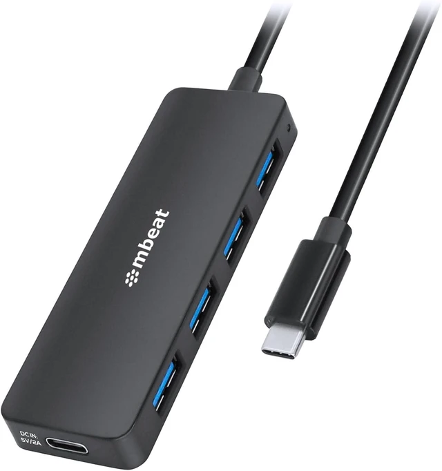 Main image of MBEAT 4-Port USB-C Hub with USB-C DC Port Compact and Portable Design Flexible Device Connectivity