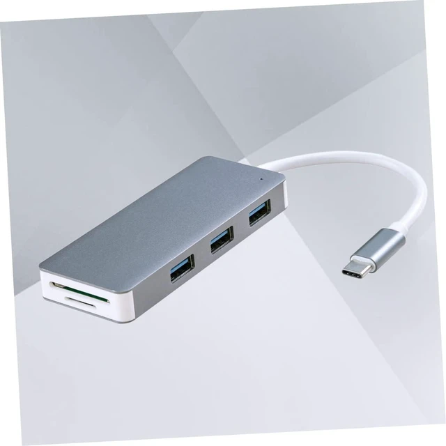 Alt view image 2 of 7 - OSALADI 2pcs Single USB Hub Type- Compact for Laptops Lightweight Design for Compatible Space Grey Type- Card Reader