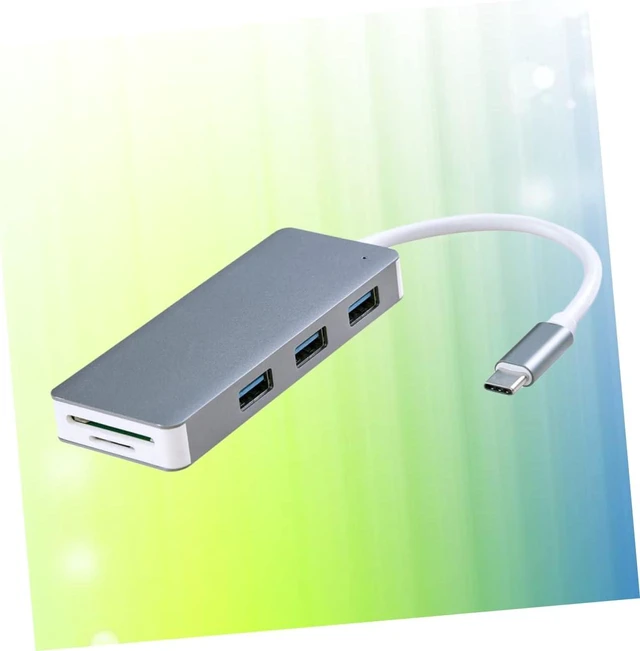 Alt view image 6 of 7 - OSALADI 2pcs Single USB Hub Type- Compact for Laptops Lightweight Design for Compatible Space Grey Type- Card Reader