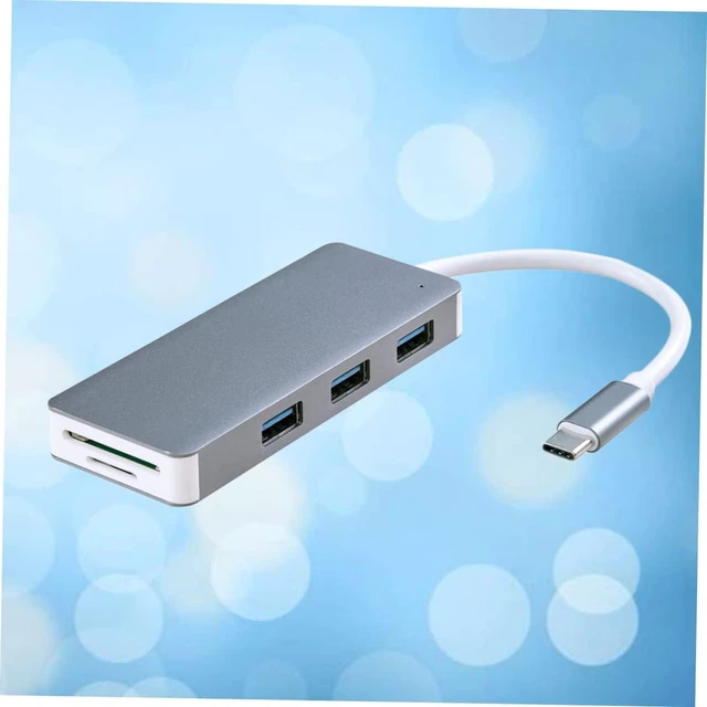 Alt view image 7 of 7 - OSALADI 2pcs Single USB Hub Type- Compact for Laptops Lightweight Design for Compatible Space Grey Type- Card Reader
