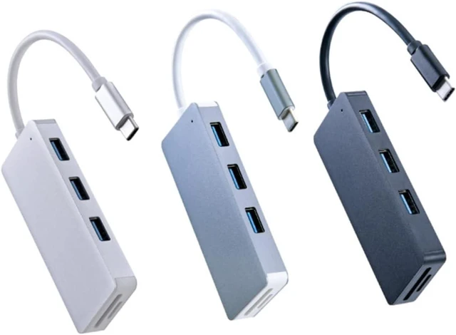 Alt view image 2 of 7 - OSALADI 3pcs Single USB Hub Type-c Ports and Micro Interface Portable Card Reader for Laptops and Devices Compatible Lightweight and Compact Design Black