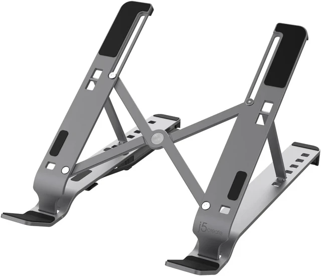 Alt view image 4 of 6 - j5 create USB Type-C - A Portable Laptop Stand with 4 Port Hub, Space Gray