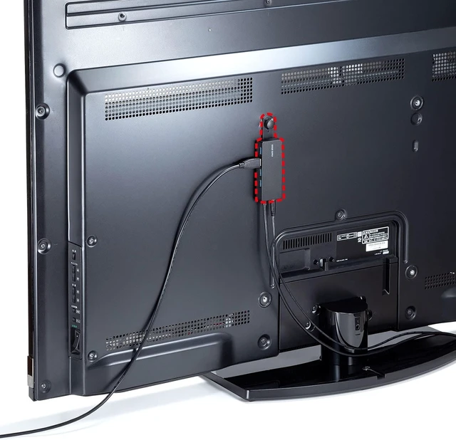 Alt view image 5 of 7 - Sanwa Supply USB-3HTV433BK USB 3.2 Gen1 4-Port Hub for HDD Connection, Black
