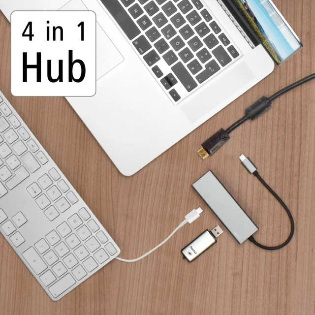 Alt view image 2 of 7 - HAMA USB-C Hub Multiport Adapter (00200107)