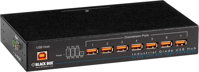 Main image of Black Box Industrial USB 2.0 Hub, 7-Port