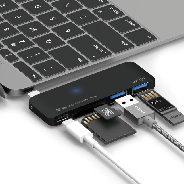 Main image of elago Aluminum Charging Multi Hub for MacBook, MacBook Pro & USB-C Devices