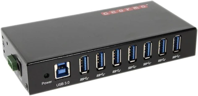 Main image of Gearmo 7 Port USB Hub, Powered USB 3.0 Hub, 24W AC Adapter (GM-HU37-PS)