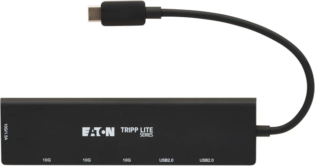 Alt view image 6 of 6 - Tripp Lite Slim 6-Port USB-C Hub for Laptop, 1 USB-C and 5 USB-A Ports, USB 3.2 Gen 2 with 10 Gbps Data Transfer, Thunderbolt 3 Compatible, No Software Needed, Black, 3-Year Warranty (U460-006-5A1C)