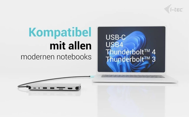 Alt view image 2 of 7 - i-tec USB-C 4K Metal Nano Dock - 2x HDMI, 4x USB-C (10Gbps), 1x USB-A (10Gbps), 2x USB-A 2.0, Audio, SD/TF, LAN 1 Gbps, PD 3.1 (140W)