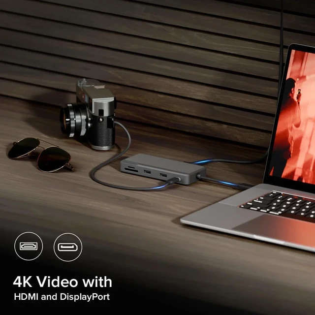 Alt view image 4 of 6 - ALOGIC Fusion Pro GO USB-C Compact Dock, 7-in-1 USB-C Hub with 4K HDMI, Gigabit Ethernet, 3 USB-A Ports, USB-C PD Pass-Through, 3.5mm Audio, for Windows, Mac & ChromeOS