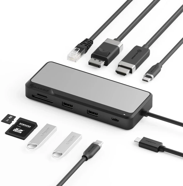 Alt view image 6 of 6 - ALOGIC Fusion Pro GO USB-C Compact Dock, 7-in-1 USB-C Hub with 4K HDMI, Gigabit Ethernet, 3 USB-A Ports, USB-C PD Pass-Through, 3.5mm Audio, for Windows, Mac & ChromeOS