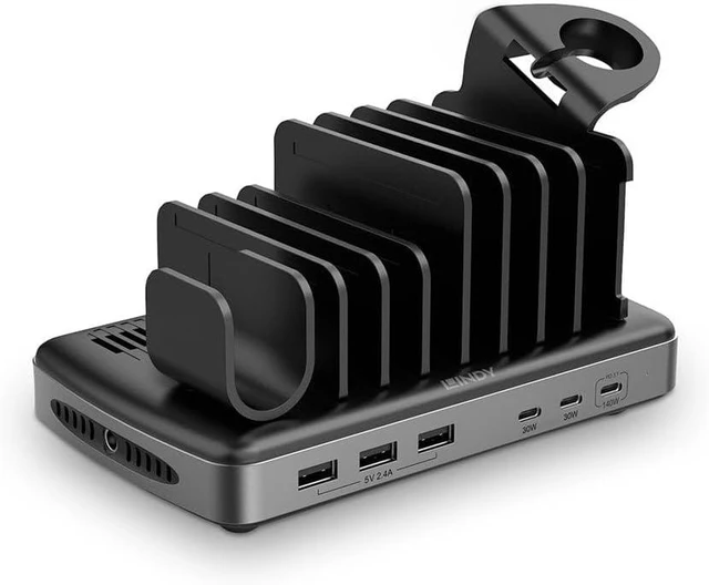 Main image of Lindy 160W 6 Port USB Charging Station