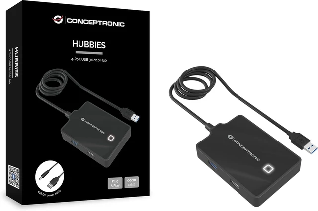 Alt view image 3 of 3 - Hub Conceptronic USB 3.0-2.0 4 Puertos Cable 90cm