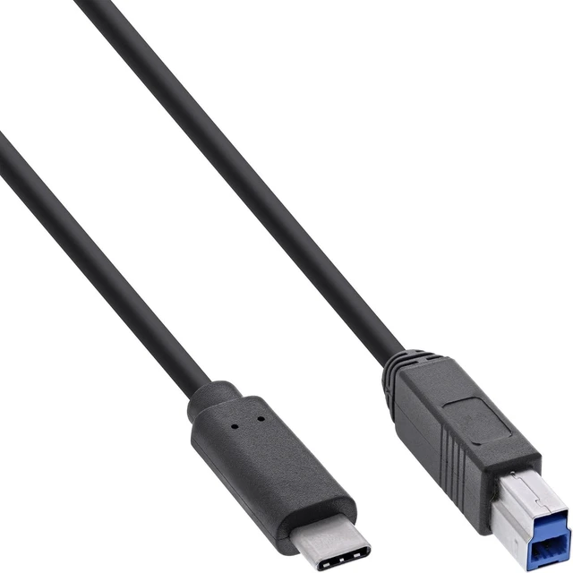 Alt view image 6 of 7 - InLine® USB 3.2 Gen.1 Hub 7 Port Aluminium Housing Black with 2.5A Power Supply