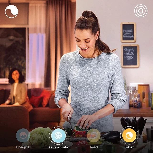 Alt view image 4 of 7 - Philips Hue - Startkit 2xE27 + Bridge & Dimmer - White & Color Ambiance