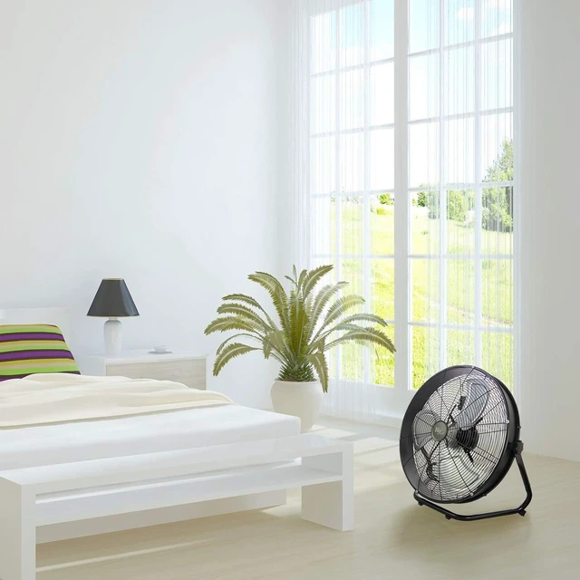 Alt view image 4 of 4 - Vie Air 20" Industrial Floor Drum Fan with 3 Speed 360 Degree Tilt Head