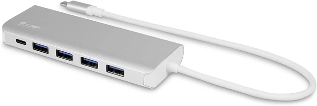 Main image of LMP USB-C HUB 7 Port USB-A (4) & USB-C (3) hub with, W126339993 ((4) & USB-C (3) hub with External Power Supply (36W) - Silver - 2 pin EU Wall Charger P/N 22700KEY)