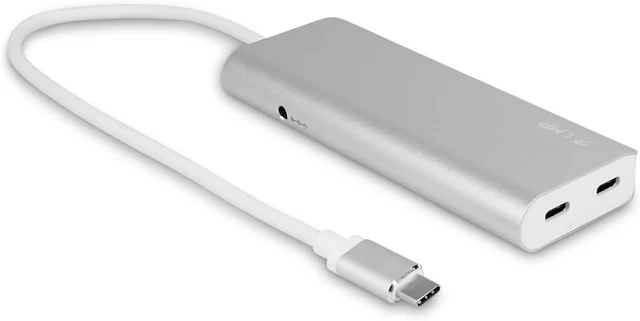 Alt view image 3 of 6 - LMP USB-C HUB 7 Port USB-A (4) & USB-C (3) hub with, W126339993 ((4) & USB-C (3) hub with External Power Supply (36W) - Silver - 2 pin EU Wall Charger P/N 22700KEY)
