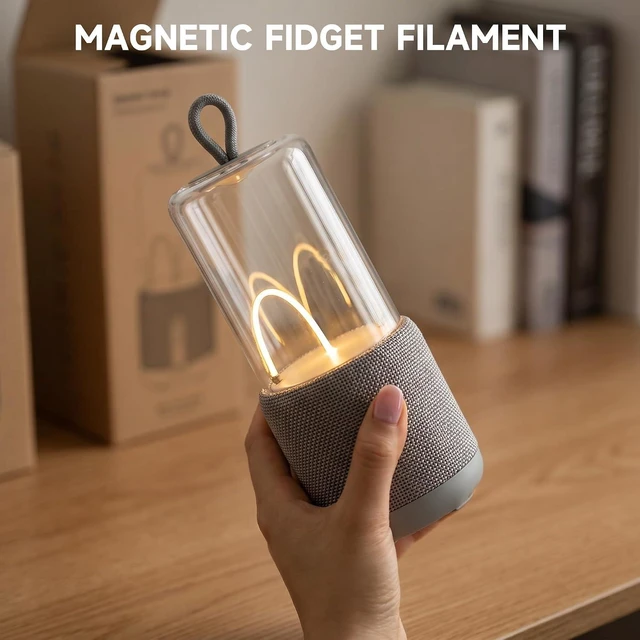 Alt view image 2 of 7 - AUGE LIGHT Bluetooth Speaker Lamp, Minimalist Table Lamp, Gray