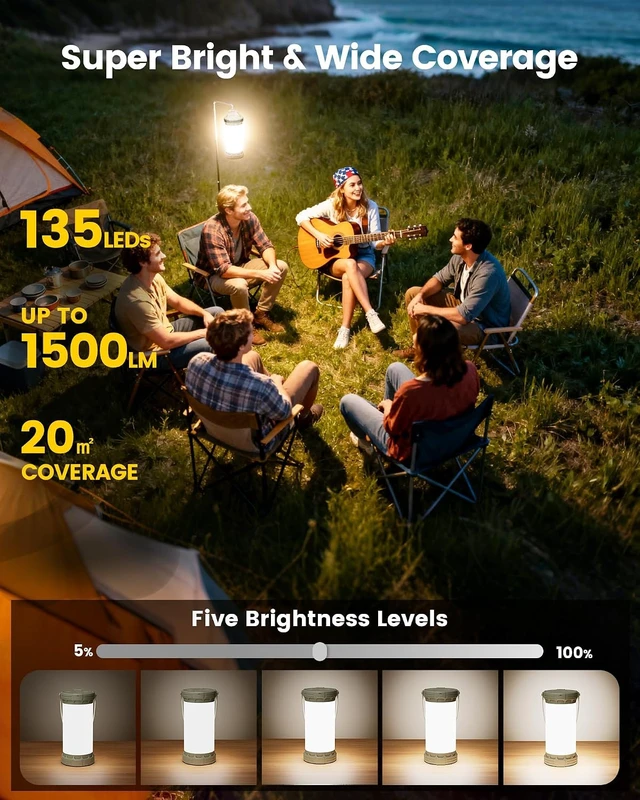 Alt view image 7 of 7 - Glocusent LED Ultra Bright Camping Lantern, Reading Light,Blue Neck Light