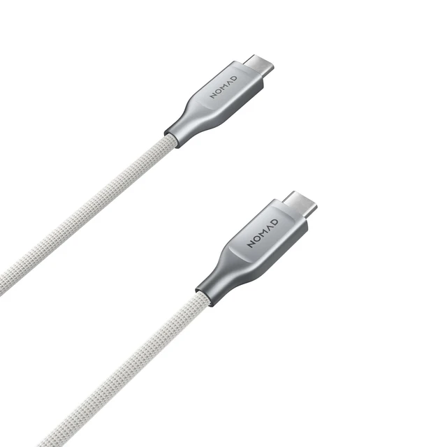 Alt view image 2 of 4 - NOMAD USB-C Cable 3.0M White, Fast Charging Cord with Kevlar, USB C to USB C Cable Fast Charging, 240W USB-C PD, Type C to Type C Fast Charging Cable, Electroplated Metal Connectors