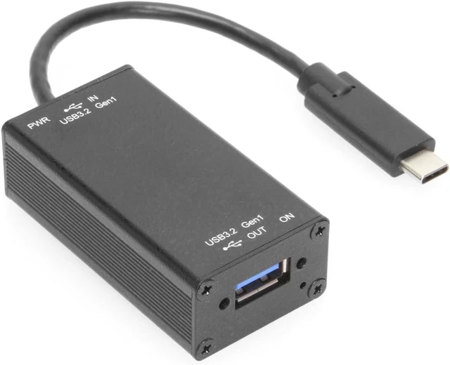 Main image of Coolgear Single-Port Managed USB-C Adapter - Power Control, 5Gbps Data Transfer, and Surge Protection