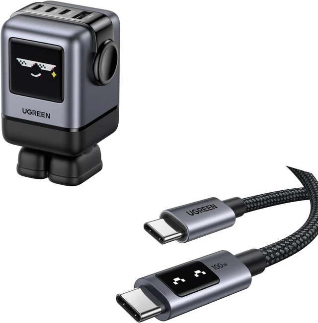 Main image of UGREEN Uno 100W Charger Bundle with Uno 3.3FT 100W USB C Cable for iPhone 16/16 Plus/16 Pro/16 Pro Max/15, MacBook Pro/Air, iPad Pro/Air, Galaxy S24 Ultra