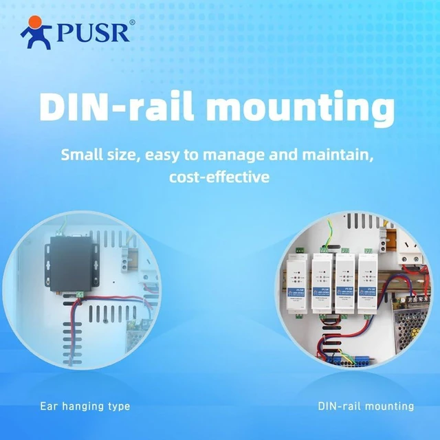 Alt view image 4 of 7 - Din Rail RS485 to Ethernet Converter Modbus RTU to TCP Modbus Gateway Transmit Data transparently Between TCP/IP and RS485 User-Defined Webpage USR-DR302