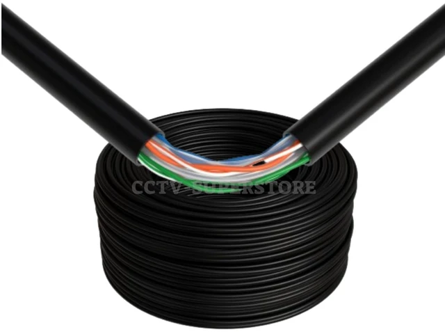 Alt view image 5 of 5 - SATMAXIMUM CAT6 Cable 500ft or 1000ft Pull Box Solid Ethernet LAN UTP Cable 23AWG 550Mhz RJ45 Network CCA Copper Clad Aluminum Wire Bulk (2, Black, 1000FT)