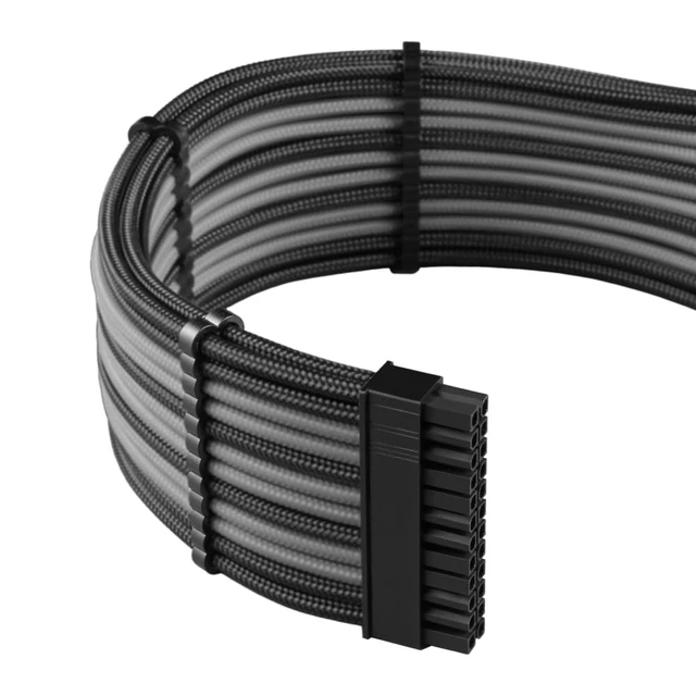 Alt view image 3 of 4 - CableMod Pro ModFlex Sleeved 12V-2x6 PCIe Extension Kit (Blk+Silver, 3x8p)