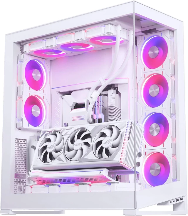 Alt view image 5 of 7 - Phanteks Premium Gen5 Vertical GPU Bracket, PCIex16 Gen5, D-RGB Lighting, White