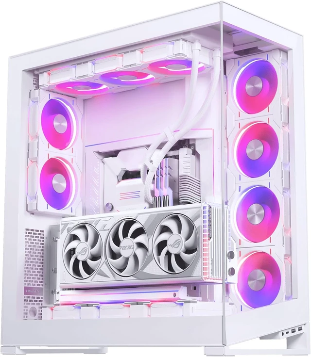 Alt view image 6 of 7 - Phanteks Premium Gen5 Vertical GPU Bracket, PCIex16 Gen5, D-RGB Lighting, White